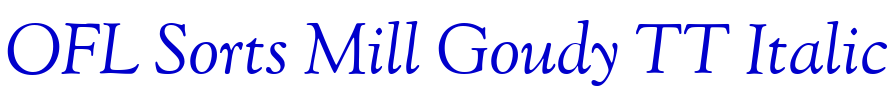 OFL Sorts Mill Goudy TT Italic шрифт
